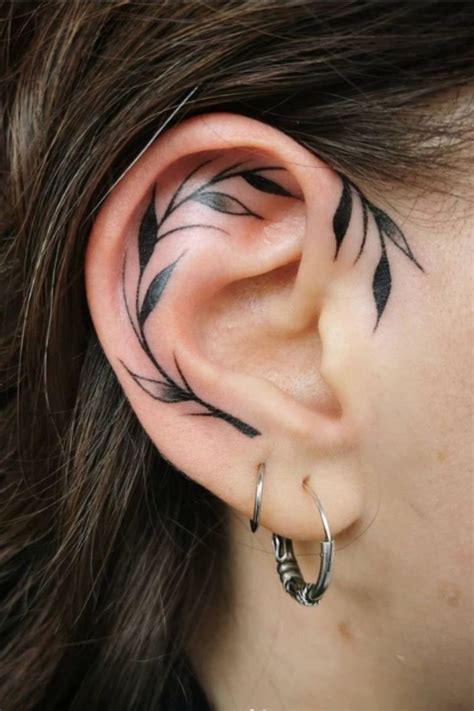 earlobe tattoos for females